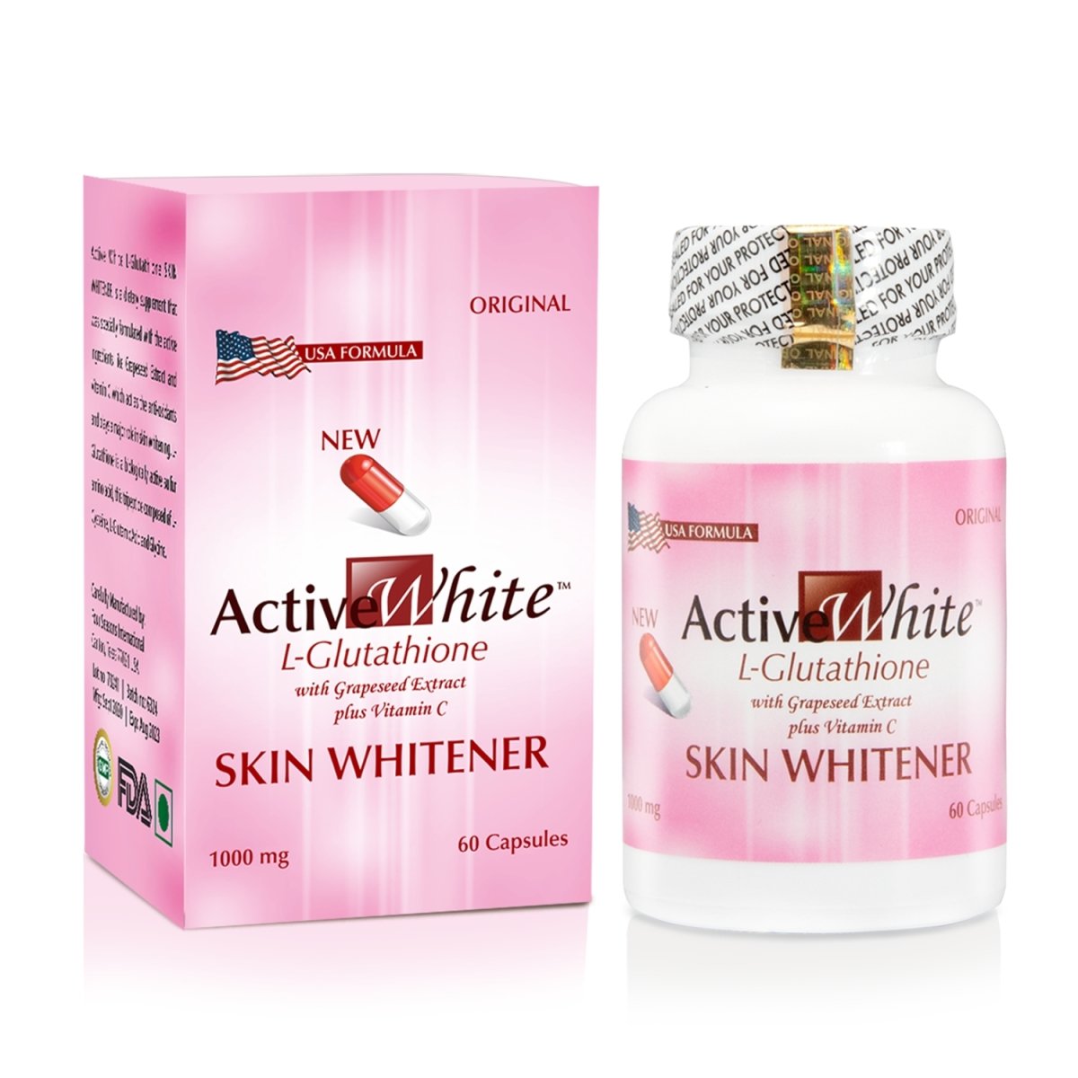 White High Antioxidant L Glutathione Skin Capsules Zoukay