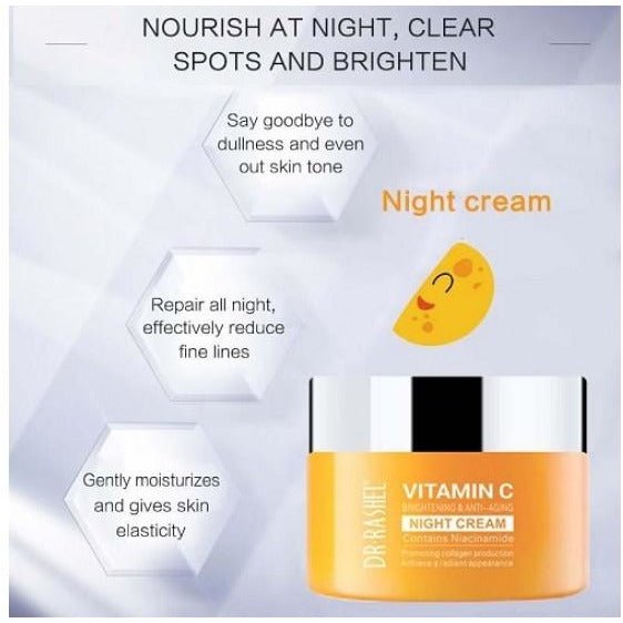 Dr. Rashel Vit C Brightening & Anti-Aging Night Cream - Zoukay
